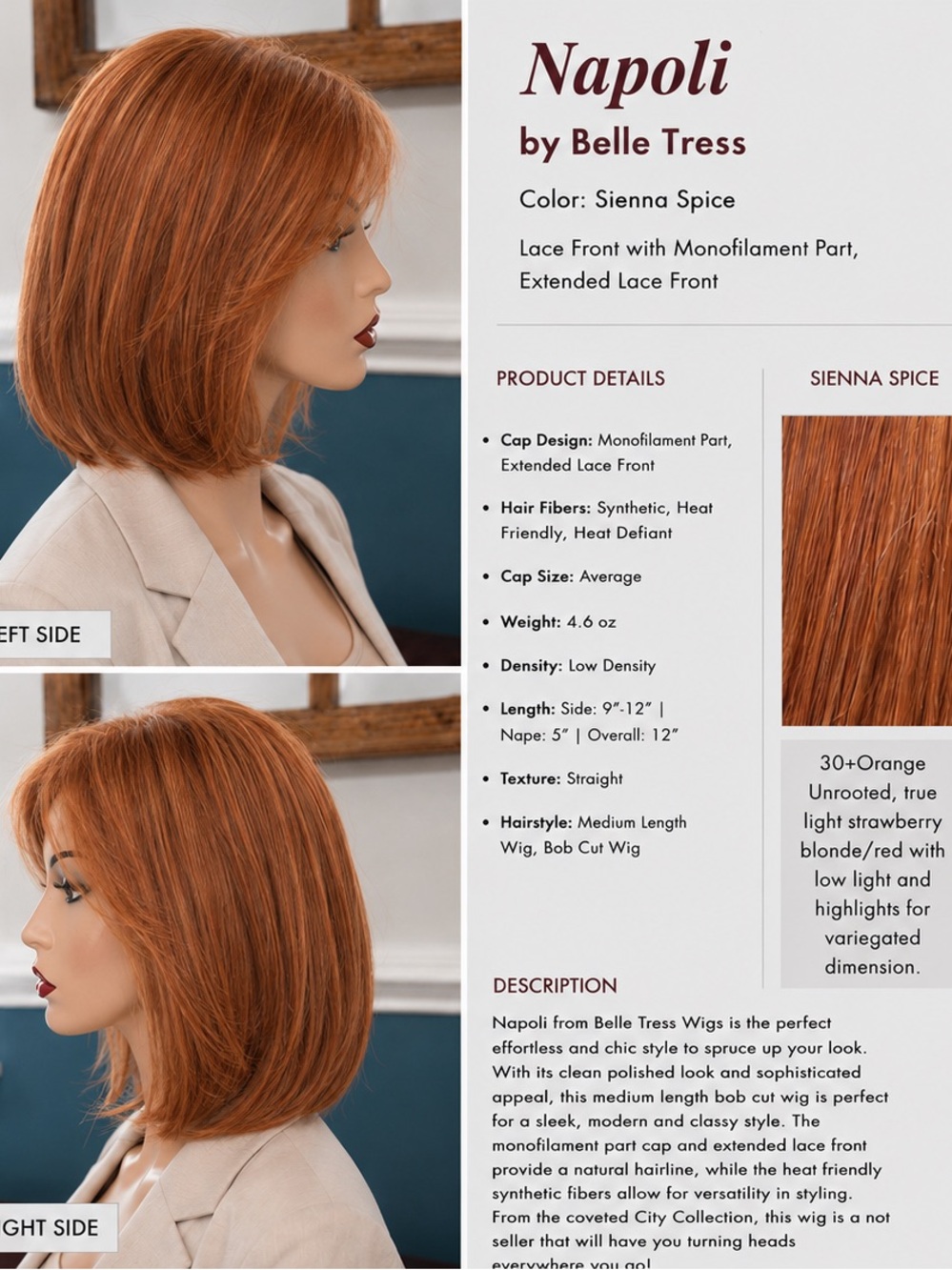 Napoli by Belle Tress in Sienna Spice